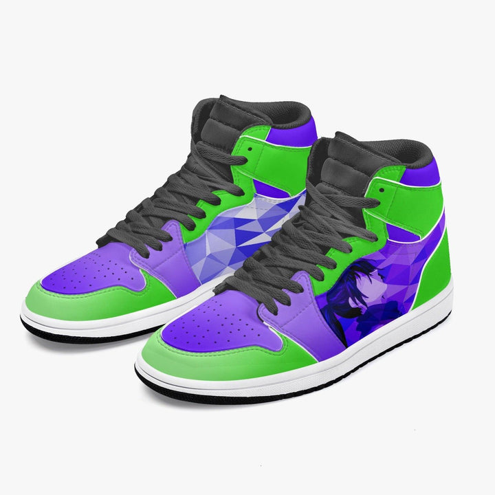 Dororo Hyakkimaru Green/Purple JD1 Mid Anime Shoes _ Dororo _ Ayuko