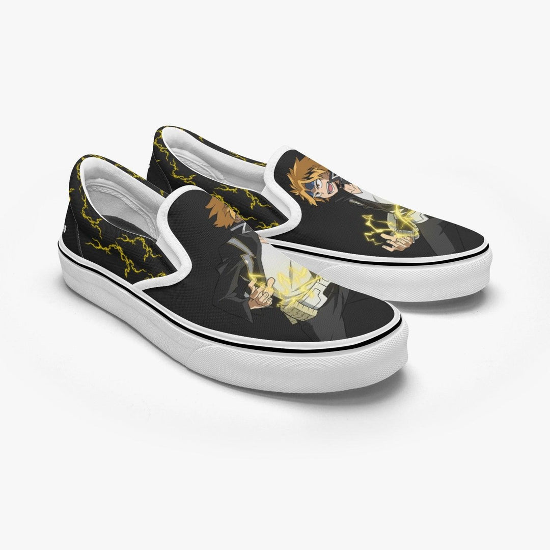 My Hero Academia Denki Kaminari Slip Ons Anime Shoes _ My Hero Academia _ Ayuko