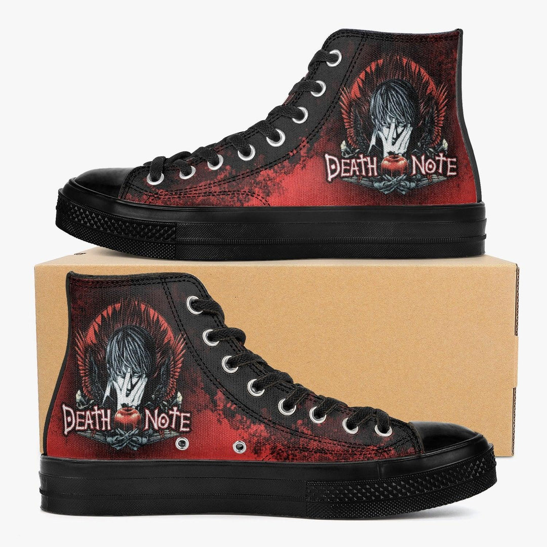 Death Note Red/Black A-Star High Anime Shoes _ Death Note _ Ayuko