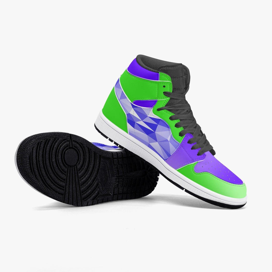 Dororo Hyakkimaru Green/Purple JD1 Mid Anime Shoes _ Dororo _ Ayuko