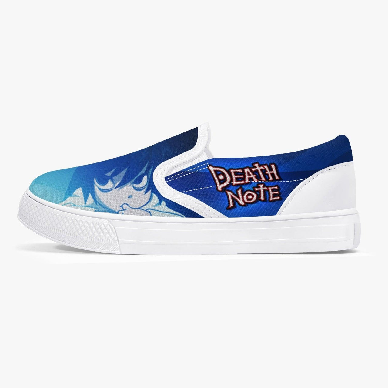Death Note L Blue Kids Slip Ons Anime Shoes _ Death Note _ Ayuko