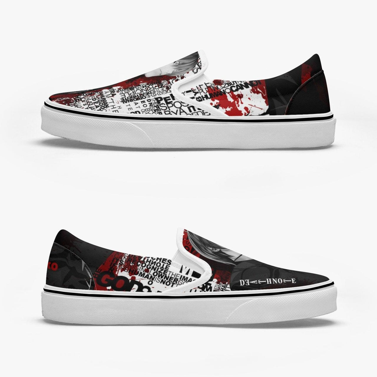 Death Note Kira Deathnote Slip Ons Anime Shoes _ Death Note _ Ayuko