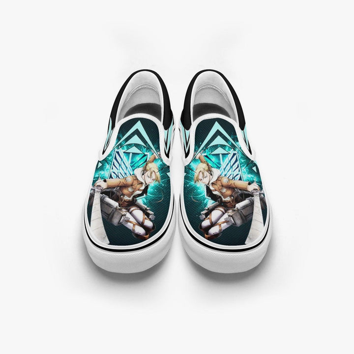 Attack On Titan Annie Leonhart Slip Ons Anime Shoes _ Attack On Titan _ Ayuko