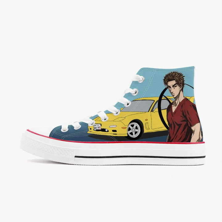 Initial D Keisuke Takahashi A-Star High White Anime Shoes _ Initial D _ Ayuko