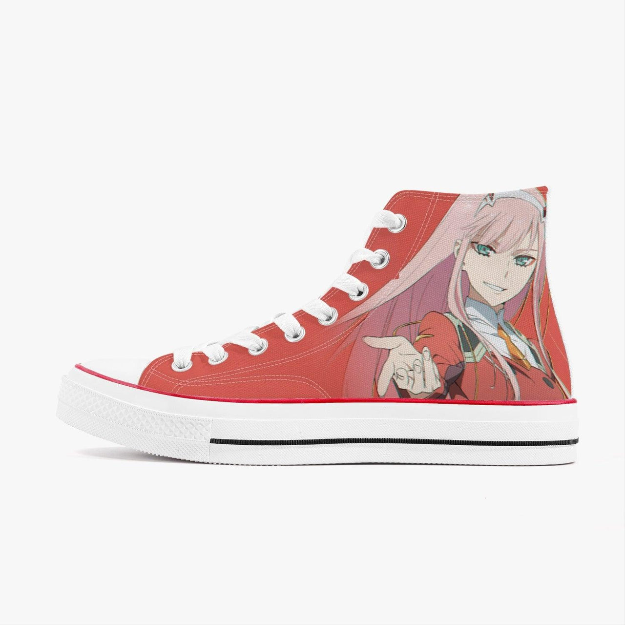 Darling in The Franxx Zero Two A-Star High White Anime Shoes _ Darling in The Franxx _ Ayuko