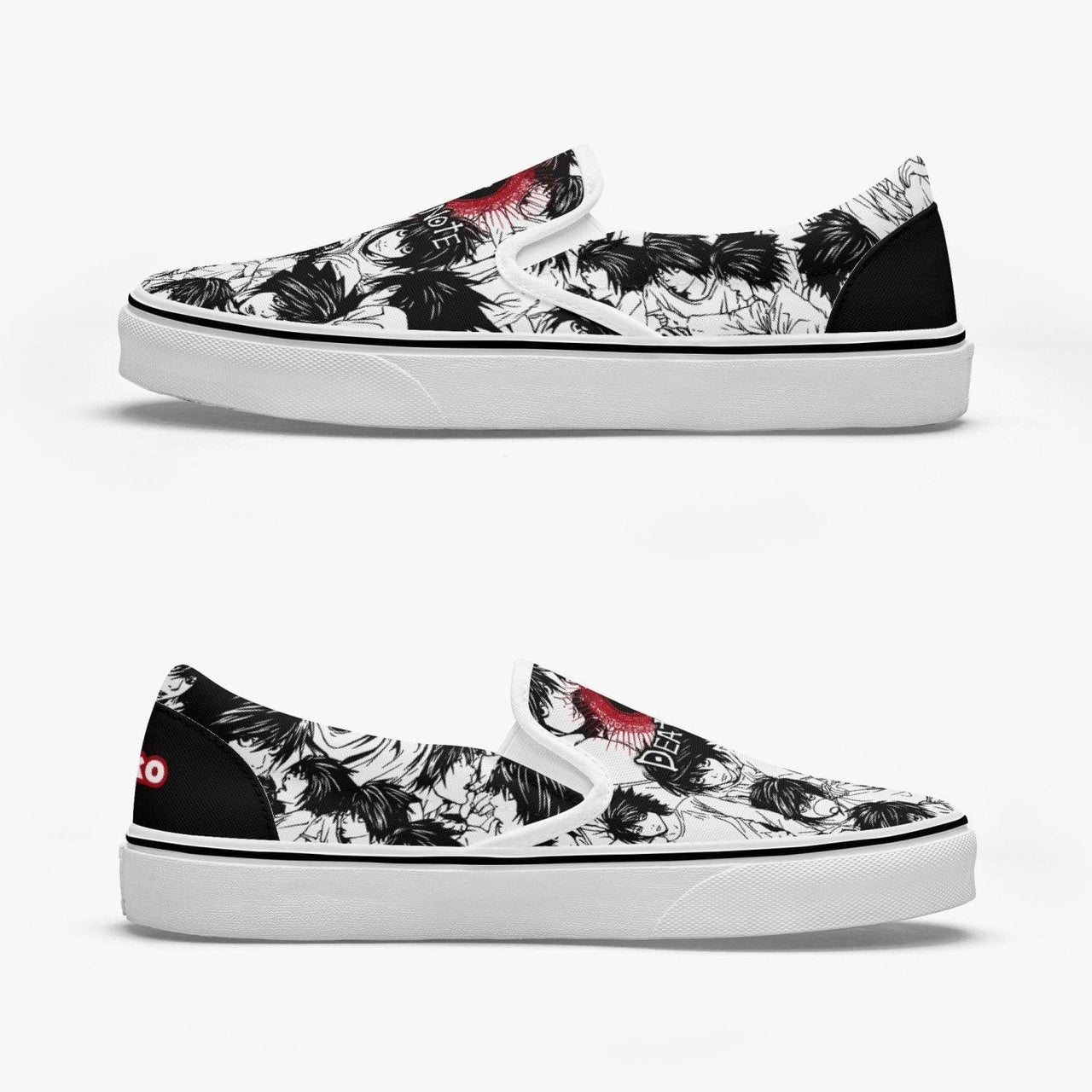 Death Note 'L' Deathnote Slip Ons Anime Shoes _ Death Note _ Ayuko