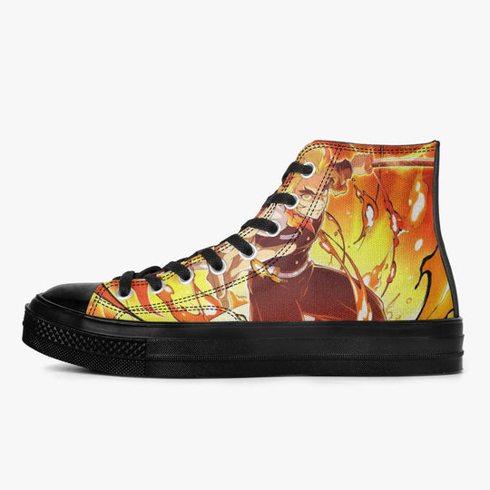 Demon Slayer Kyojuro rengoku A-Star High Anime Shoes _ Demon Slayer _ Ayuko