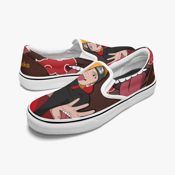 Deidara Naruto Slip Ons - Red & Brown Design for Anime Fans _ Naruto _ Ayuko