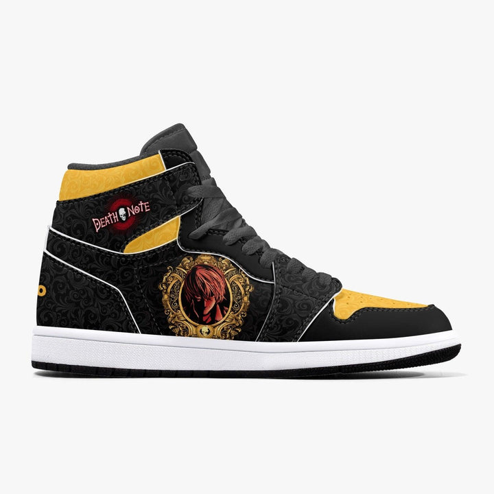 Death Note Light Yagami Yellow Black JD1 Mid Anime Shoes _ Death Note _ Ayuko