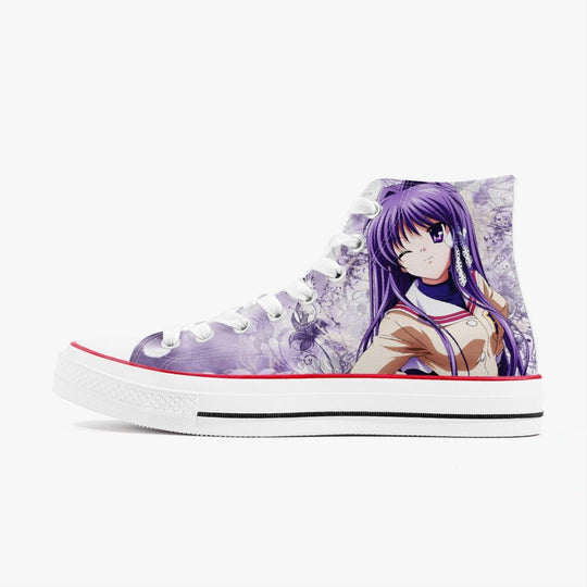 Clannad Kyou Fujibayashi A-Star High White Anime Shoes _ Clannad _ Ayuko