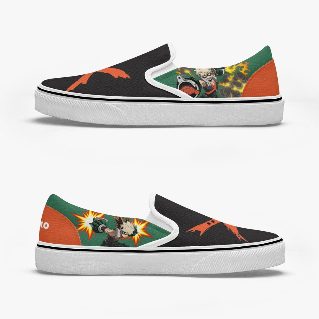 My Hero Academia Katsuki Bakugo Slip Ons Anime Shoes _ My Hero Academia _ Ayuko