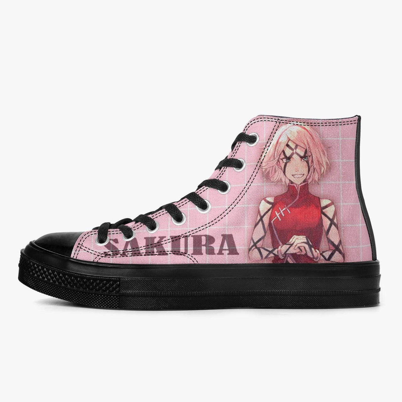 Naruto Shippuden Sakura A-Star High Anime Shoes _ Naruto _ Ayuko