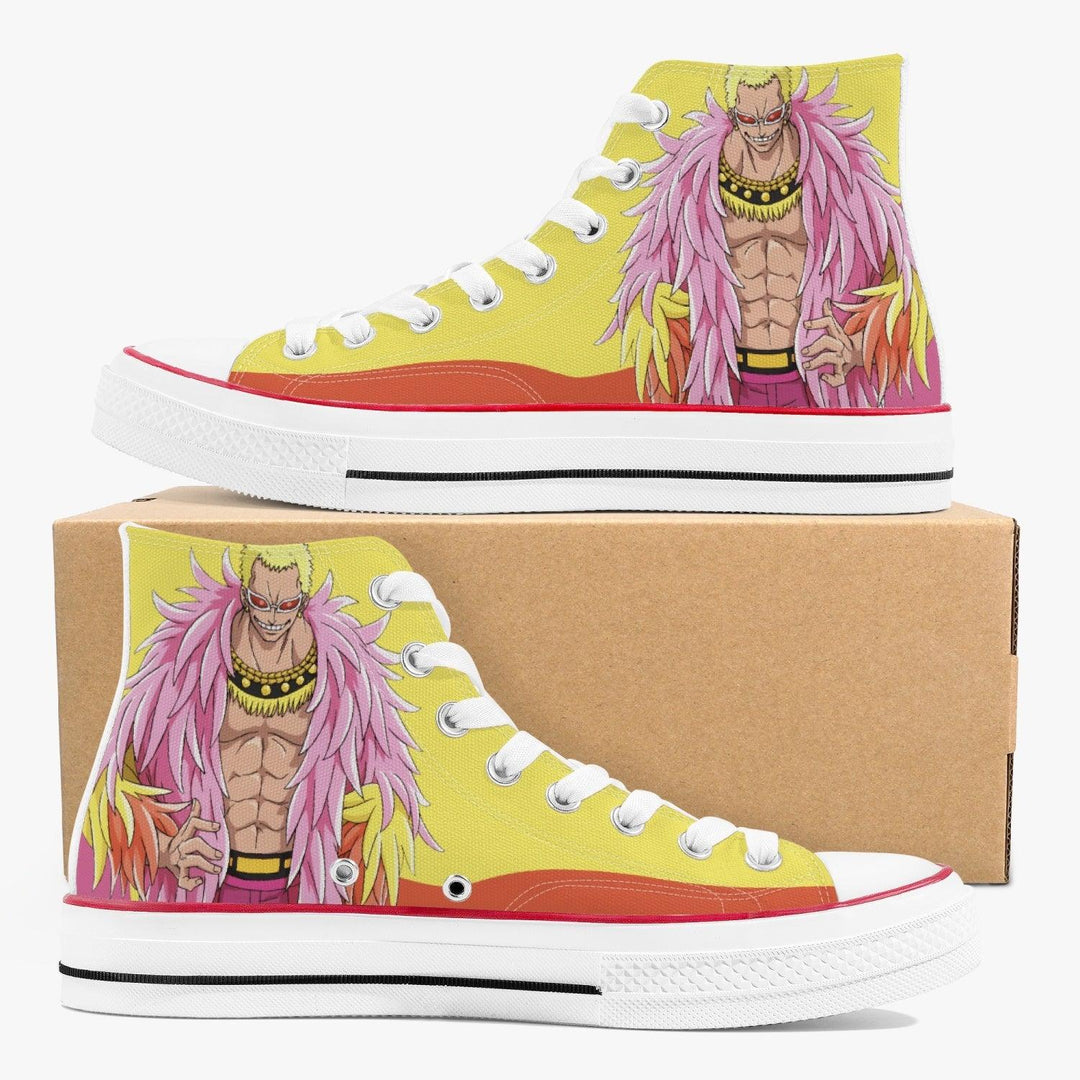 One Piece Donquixote doflamingo A-Star High White Anime Shoes _ One Piece _ Ayuko