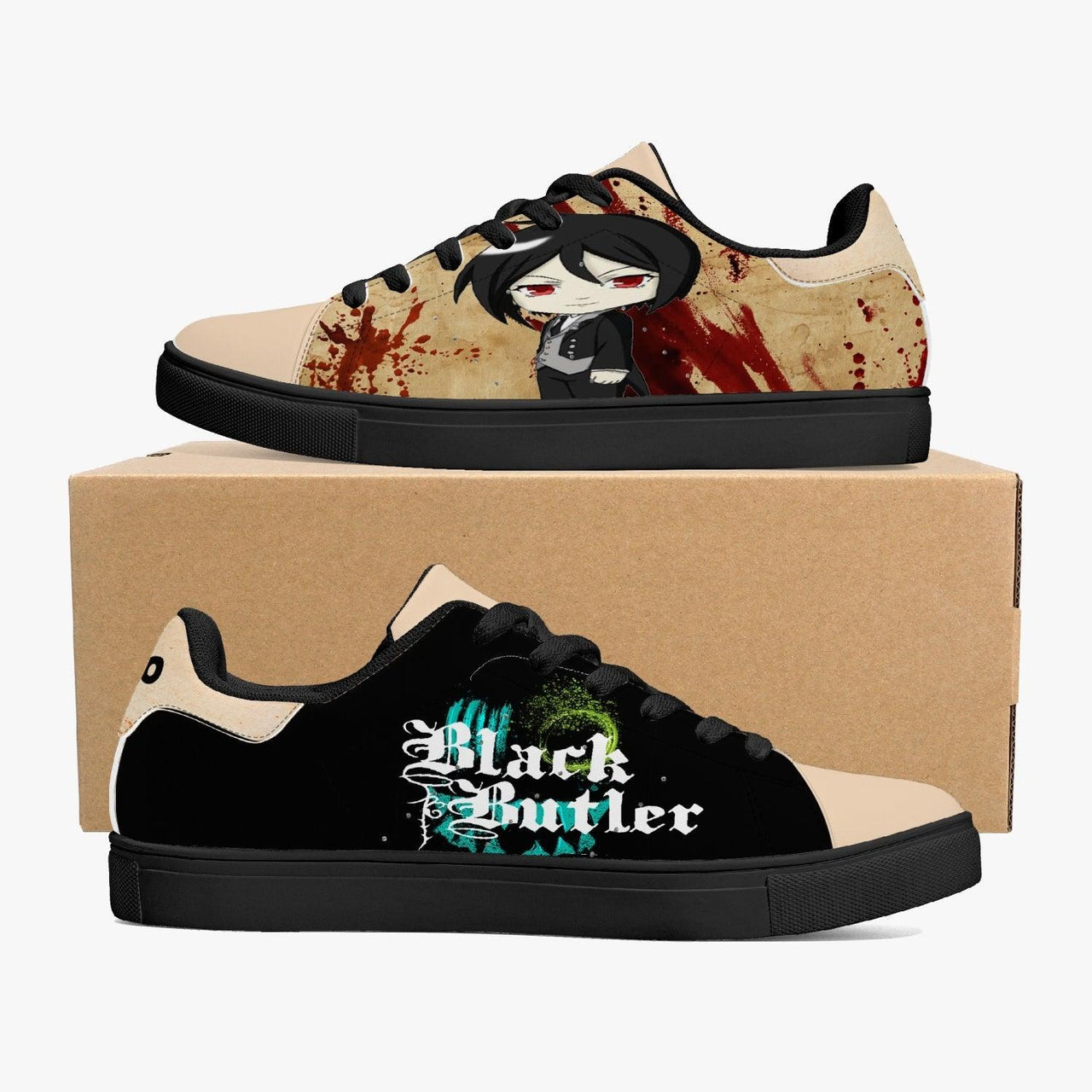 Black Butler Sebastian Michaelis Skate Anime Shoes _ Black Butler _ Ayuko