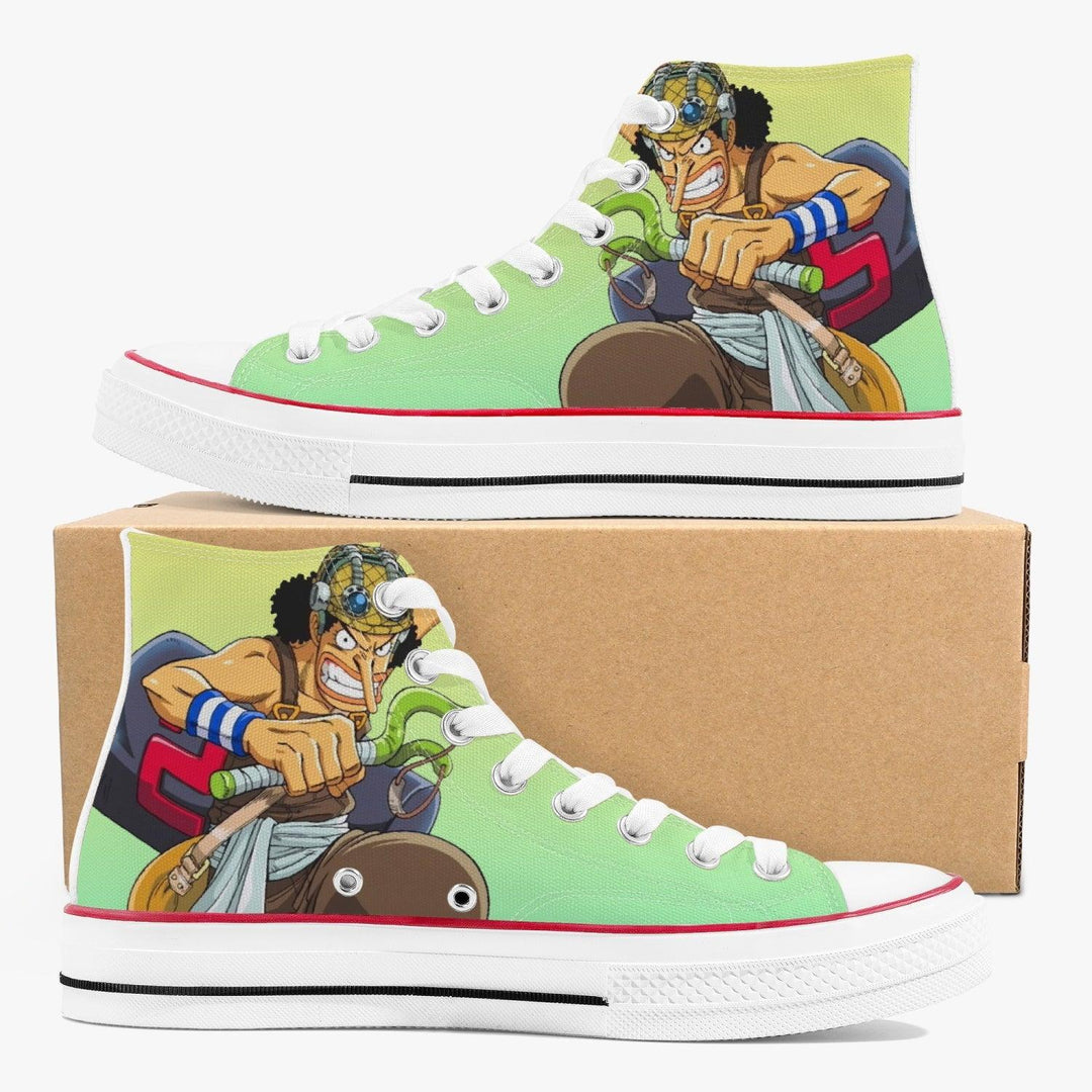 One Piece Usopp A-Star High White Anime Shoes _ One Piece _ Ayuko