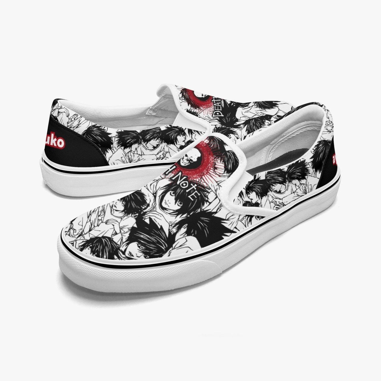 Death Note 'L' Deathnote Slip Ons Anime Shoes _ Death Note _ Ayuko