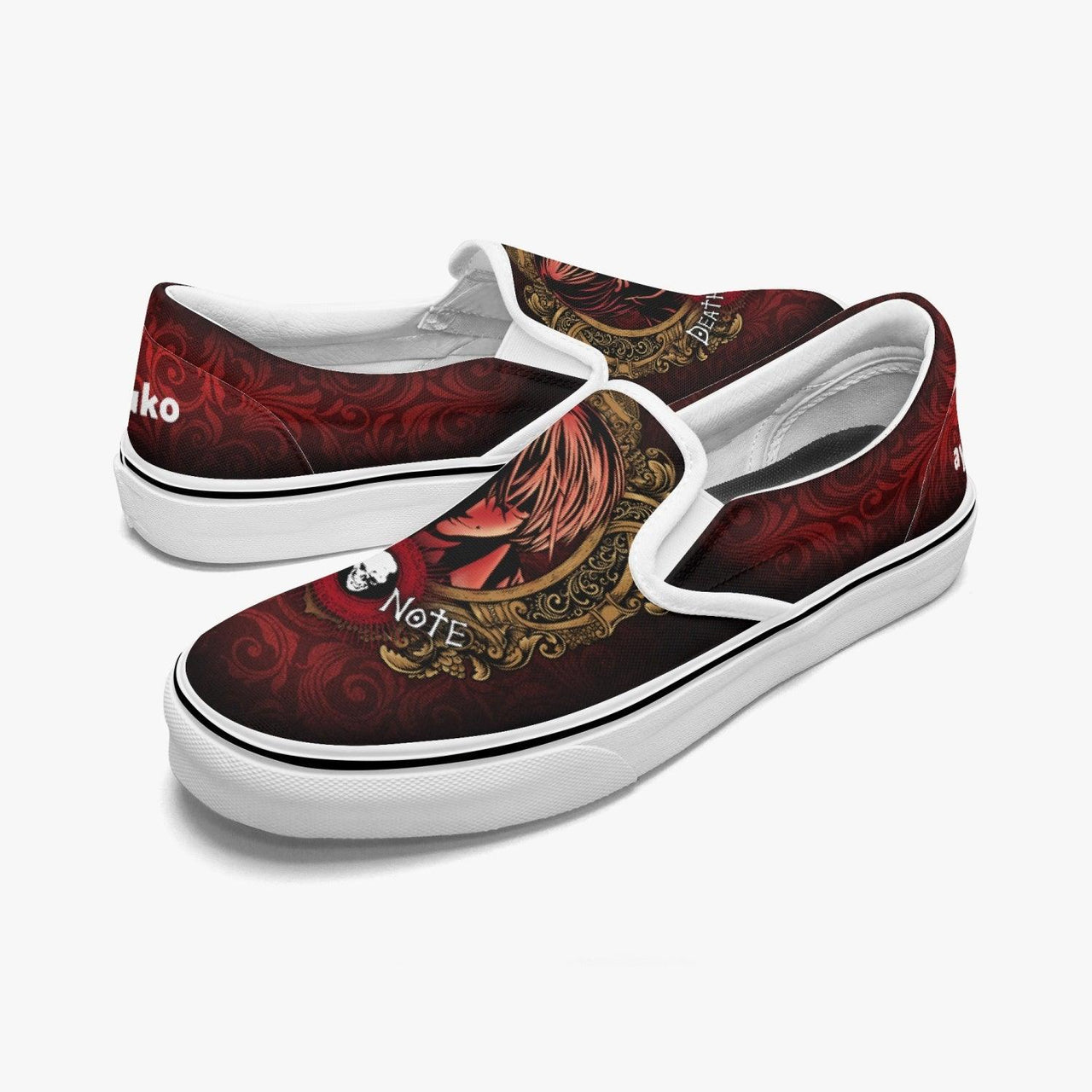 Death Note Light Yagami Deathnote Slip Ons Anime Shoes _ Death Note _ Ayuko