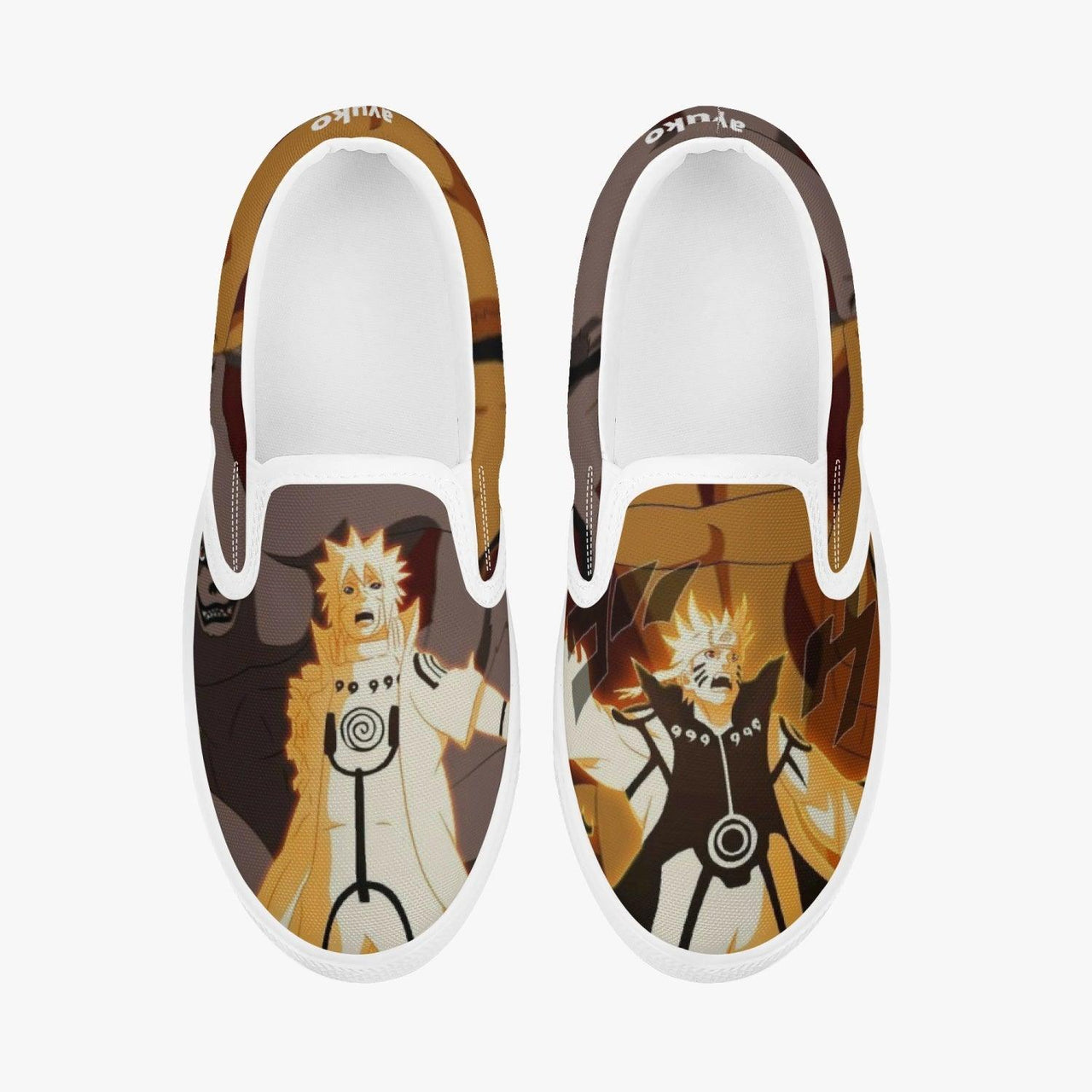 Naruto Shippuden Naruto Uzumaki Kids Slip Ons Anime Shoes _ Naruto _ Ayuko