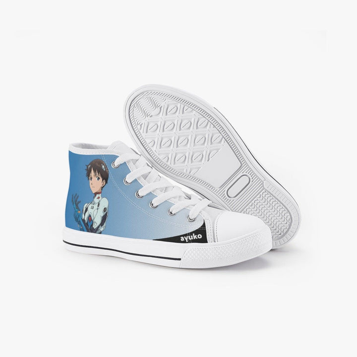 Neon Genesis Evangelion Shinji Ikari Kids A-Star High Anime Shoes _ Neon Genesis Evangelion _ Ayuko