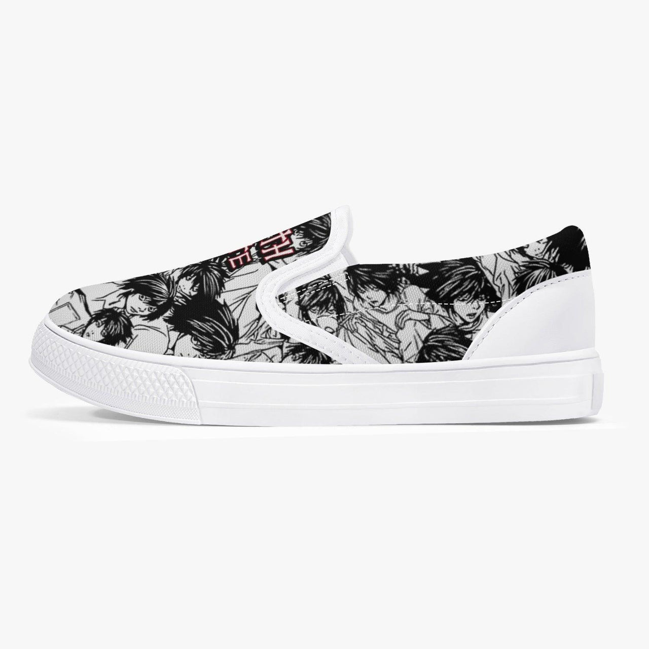 Death Note L Black White Kids Slip Ons Anime Shoes _ Death Note _ Ayuko