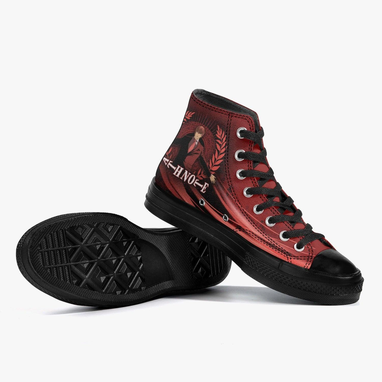 Death Note Kira Red/Black A-Star High Anime Shoes _ Death Note _ Ayuko