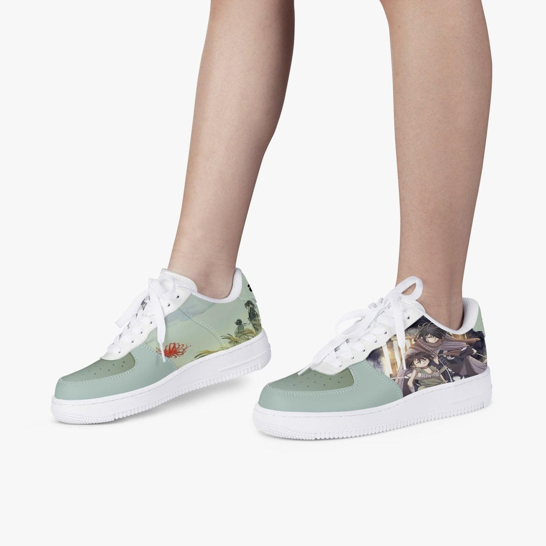 Dororo & Hyakkimaru Green/White Air F1 Anime Shoes _ Dororo _ Ayuko