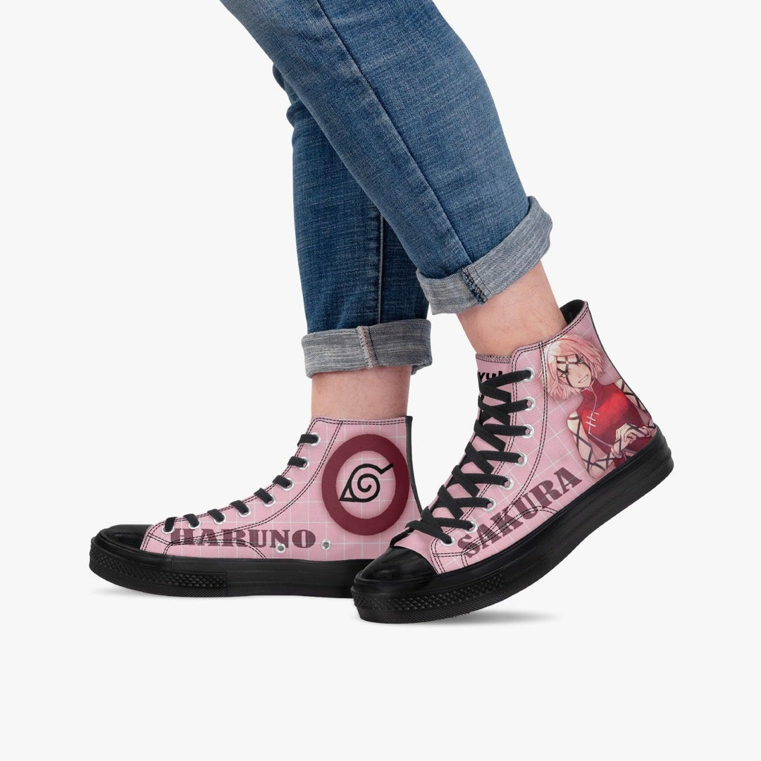 Naruto Shippuden Sakura A-Star High Anime Shoes _ Naruto _ Ayuko