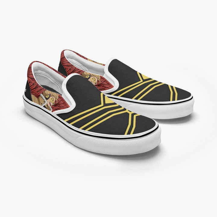 My Hero Academia Hawks Slip Ons Anime Shoes _ My Hero Academia _ Ayuko