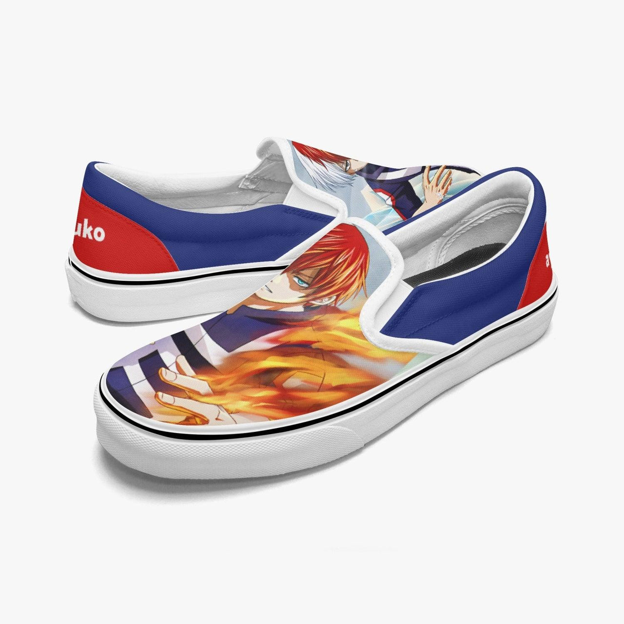 My Hero Academia Shoto Todoroki Slip Ons Anime Shoes _ My Hero Academia _ Ayuko