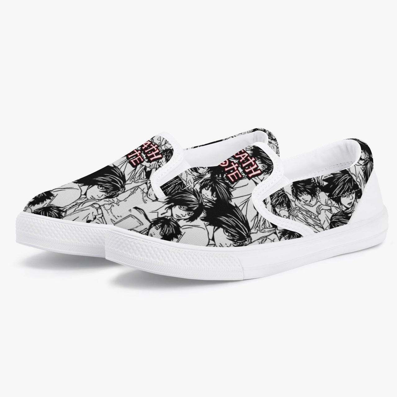 Death Note L Black White Kids Slip Ons Anime Shoes _ Death Note _ Ayuko