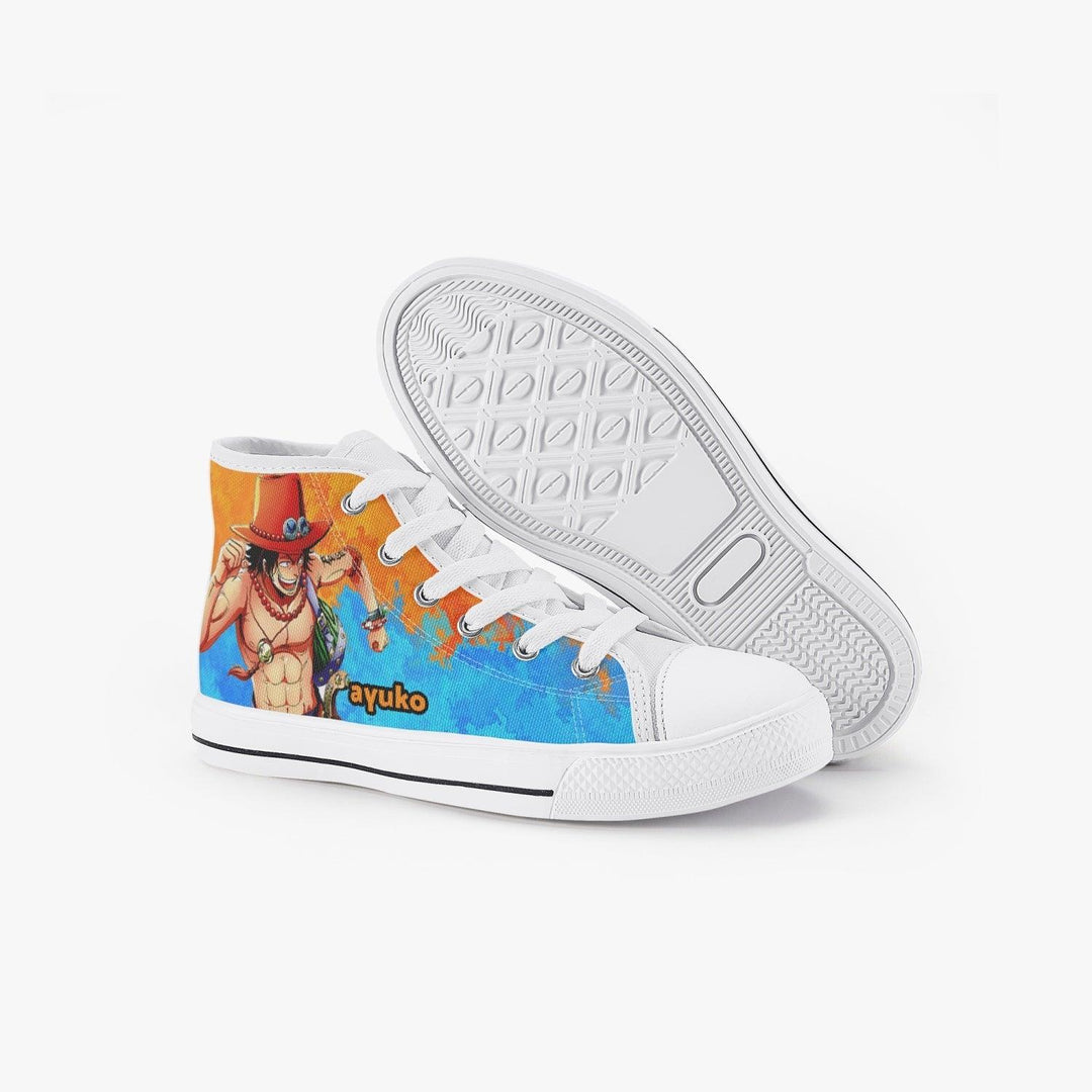 One Piece Portgas Ace Kids A-Star High Anime Shoes _ One Piece _ Ayuko