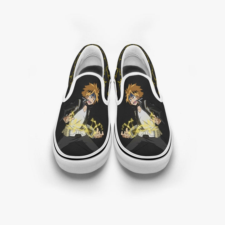 My Hero Academia Denki Kaminari Slip Ons Anime Shoes _ My Hero Academia _ Ayuko