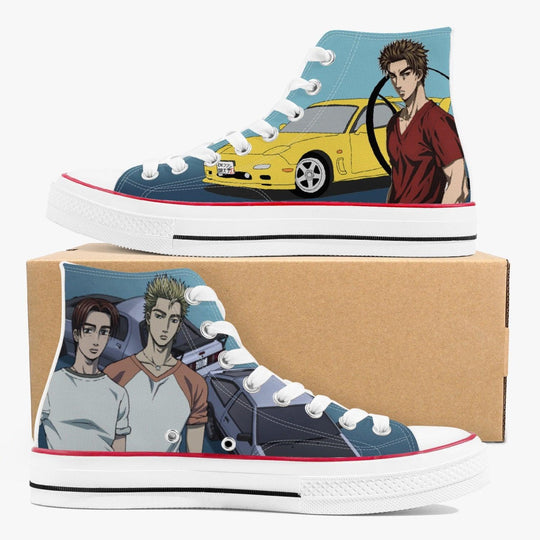 Initial D Keisuke Takahashi A-Star High White Anime Shoes _ Initial D _ Ayuko