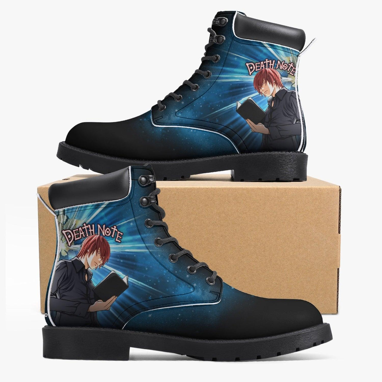 Death Note Light Yagami Blue Boots Anime Shoes _ Death Note _ Ayuko