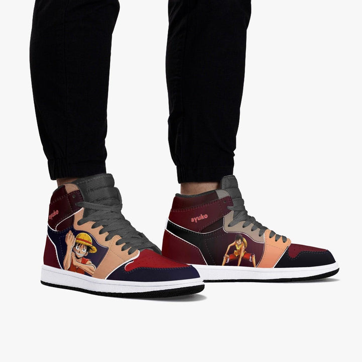 One Piece Luffy JD1 Mid Anime Shoes _ One Piece _ Ayuko