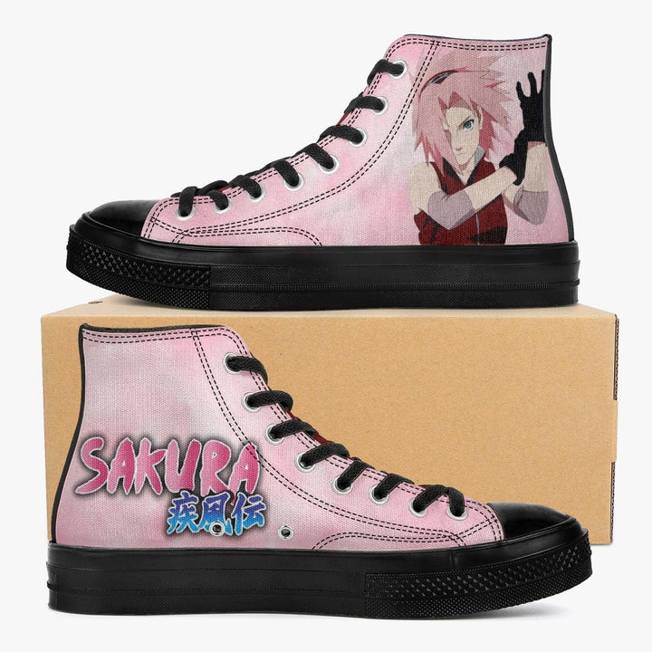 Naruto Shippuden Sakura A-Star High Anime Shoes _ Naruto _ Ayuko