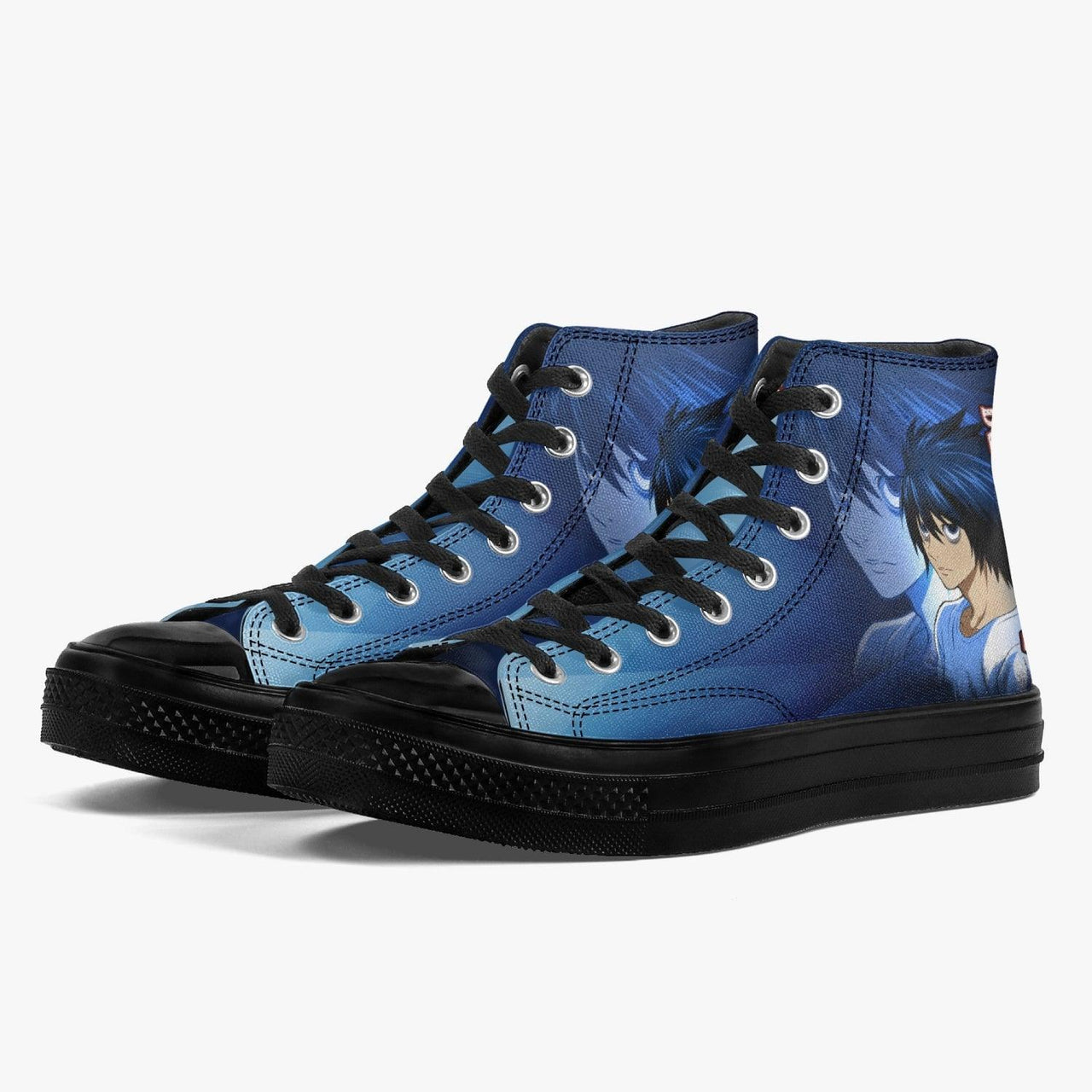 Death Note 'L' Blue A-Star High Anime Shoes _ Death Note _ Ayuko