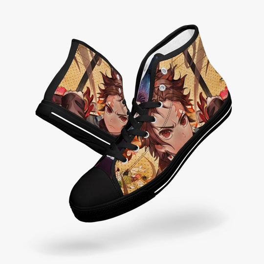 Demon Slayer Tanjiro Kamado A-Star Mid Anime Shoes _ Demon Slayer _ Ayuko