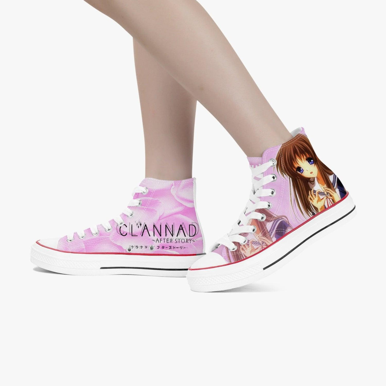Clannad Nagisa Furukawa A-Star High White Anime Shoes _ Clannad _ Ayuko