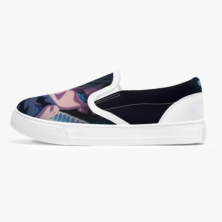 Naruto Shippuden Sasuke Uchiha Kids Slip Ons Anime Shoes _ Naruto _ Ayuko