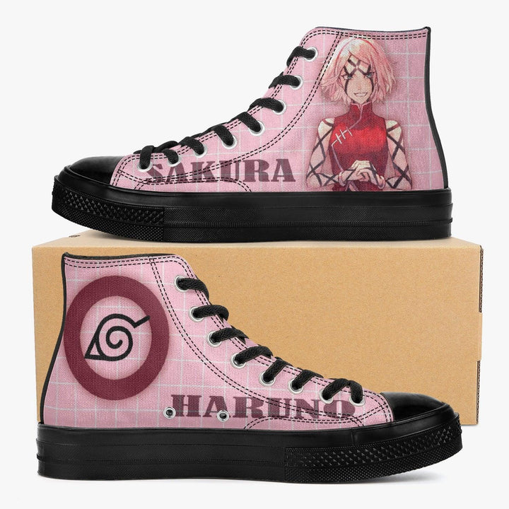 Naruto Shippuden Sakura A-Star High Anime Shoes _ Naruto _ Ayuko