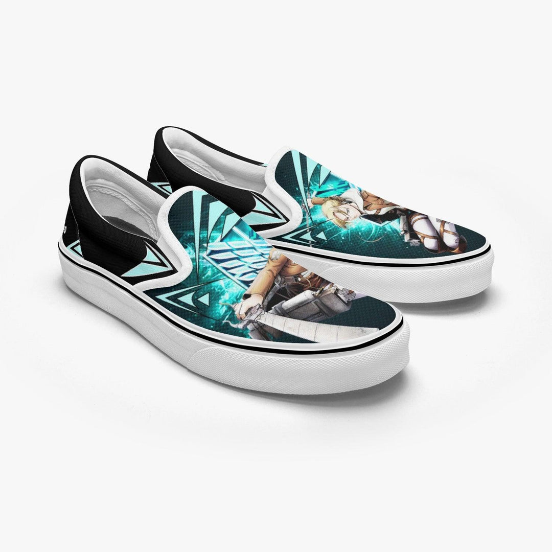 Attack On Titan Annie Leonhart Slip Ons Anime Shoes _ Attack On Titan _ Ayuko