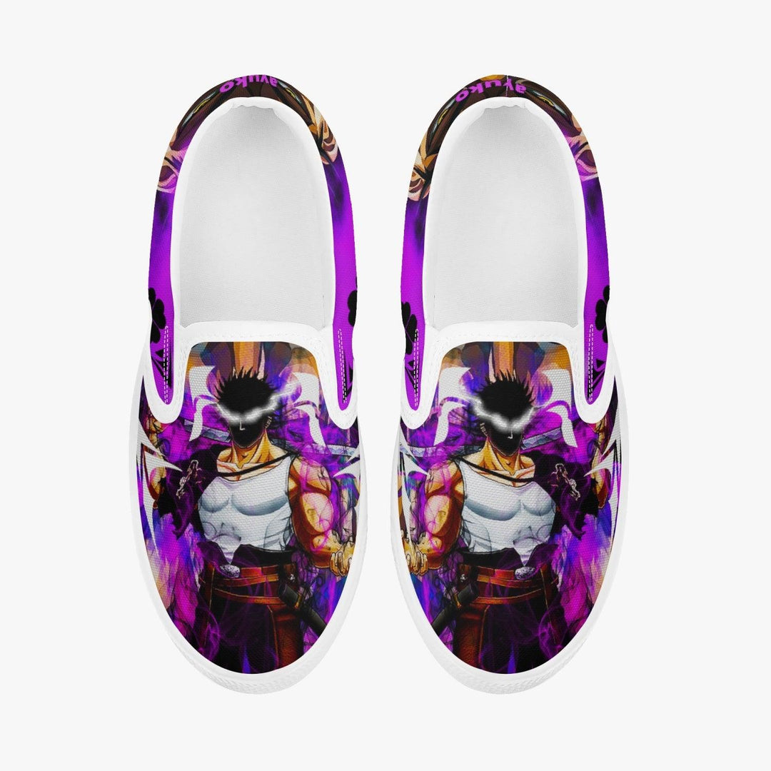 Black Clover Yami Sukehiro Kids Slip Ons Anime Shoes _ Black Clover _ Ayuko