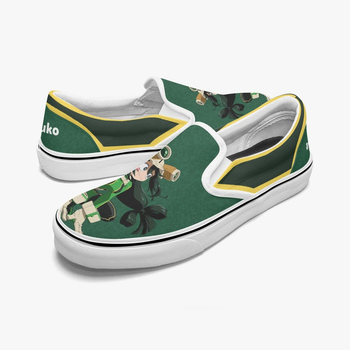 My Hero Academia Tsuya Asui Slip Ons Anime Shoes _ My Hero Academia _ Ayuko