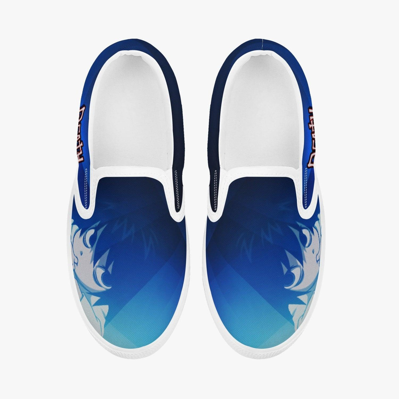 Death Note L Blue Kids Slip Ons Anime Shoes _ Death Note _ Ayuko
