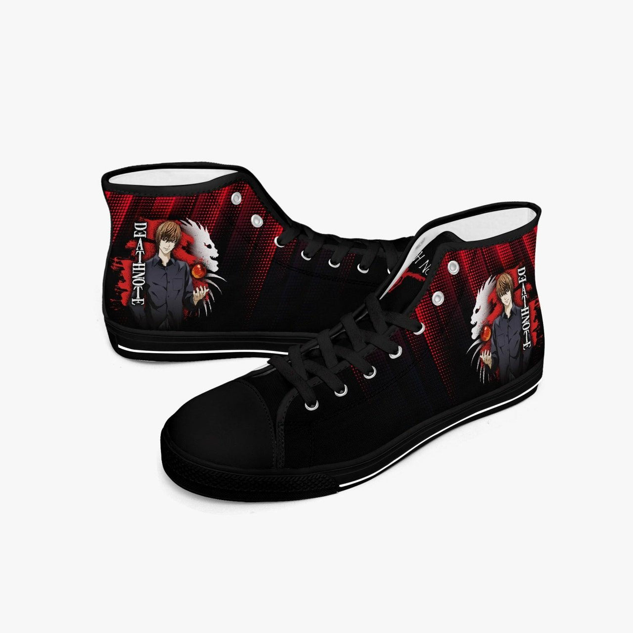 Death Note Light Yagami Red Black A-Star Mid Anime Shoes _ Death Note _ Ayuko