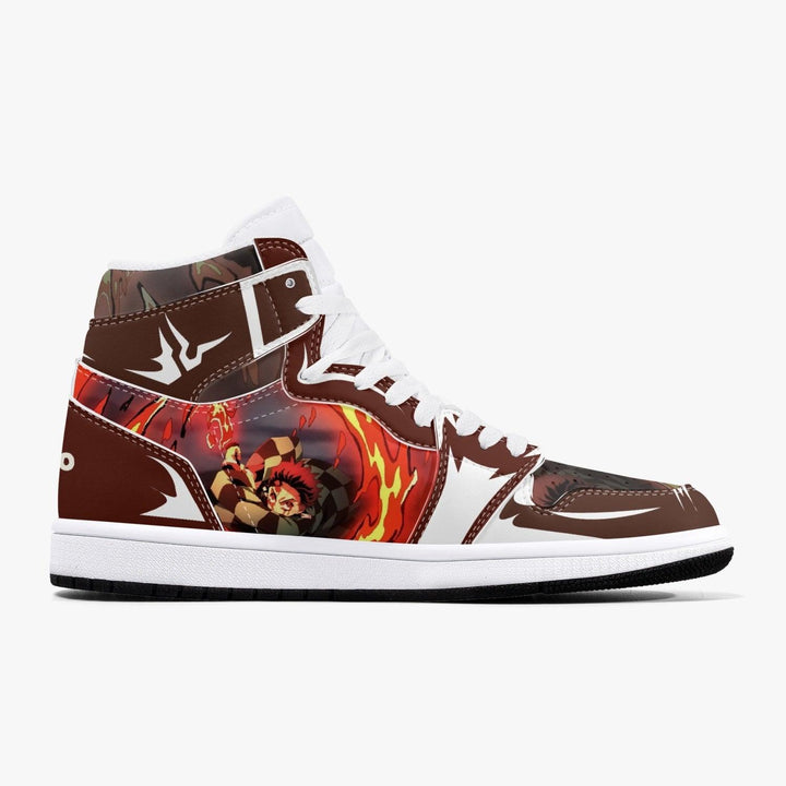 Demon Slayer Tanjiro Brown White JD1 Mid Anime Shoes _ Demon Slayer _ Ayuko