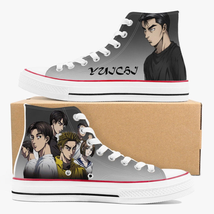 Initial D Yuichi Tachibana A-Star High White Anime Shoes _ Initial D _ Ayuko