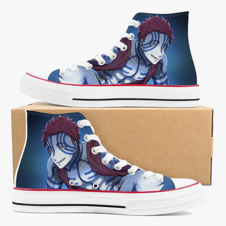 Demon Slayer Akaza A-Star High White Anime Shoes _ Demon Slayer _ Ayuko