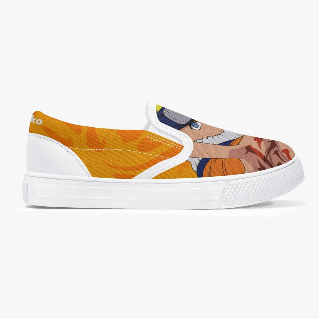 Naruto Shippuden Naruto Uzumaki Kids Slip Ons Anime Shoes _ Naruto _ Ayuko